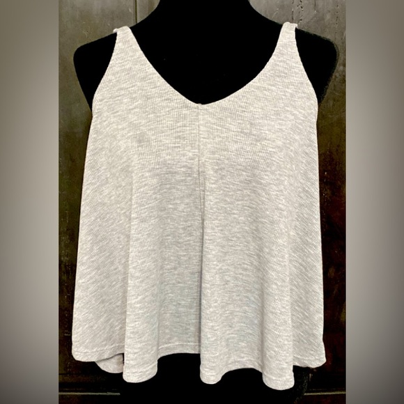 Free People gray ribbed flowing tank top - Size XS - Picture 1 of 9